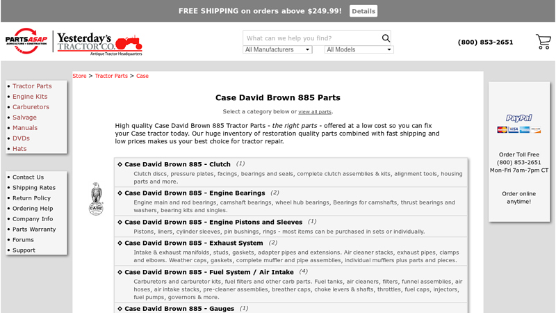 Case David Brown 885 Parts david brown tractor parts