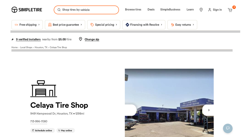 Celaya Tire Shop in Houston, TX (9491 Kempwood Dr) celaya used auto parts inc