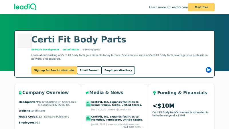 Certi Fit Body Parts Company Overview, Contact Details & Competitors certifit auto parts