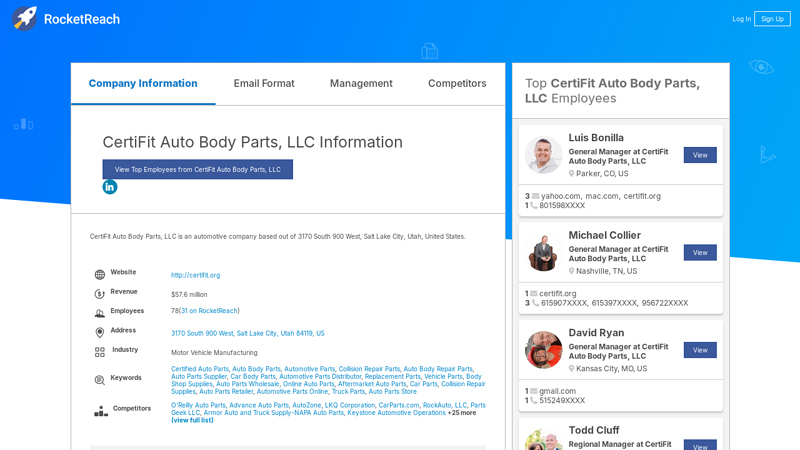 CertiFit Auto Body Parts, LLC Information certi fit auto body parts