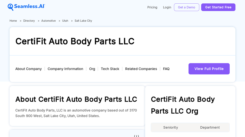 CertiFit Auto Body Parts LLC Staff Directory, Phone & Corp Office certifit auto parts