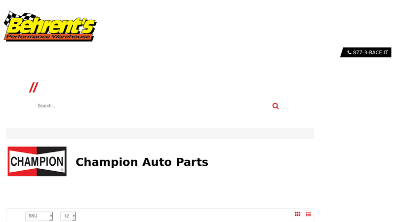 Champion Auto Parts @ Behrent's Performance Warehouse champion auto parts