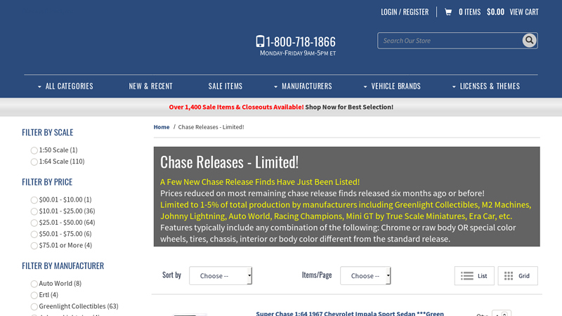 Chase Releases chase auto parts inc