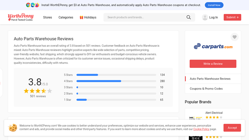 Check Auto Parts Warehouse Ratings & Customer Reviews the auto parts depot reviews