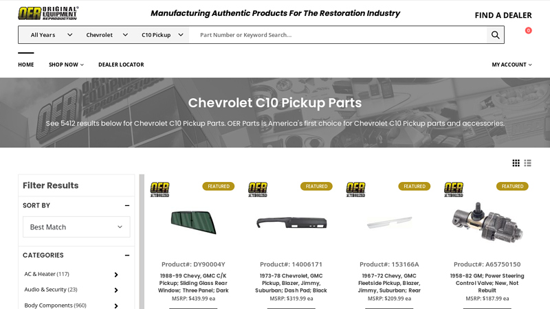 Chevrolet C10 Pickup Parts c 10 truck parts