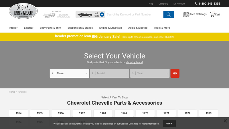 Chevrolet Chevelle Parts & Accessories @ OPGI.com 1970 chevelle car parts