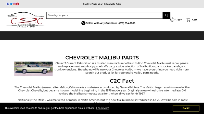 Chevrolet Malibu Parts chevrolet malibu car parts