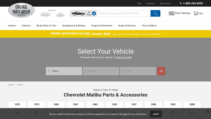 Chevrolet Malibu Parts & Accessories @ OPGI.com chevrolet malibu auto parts