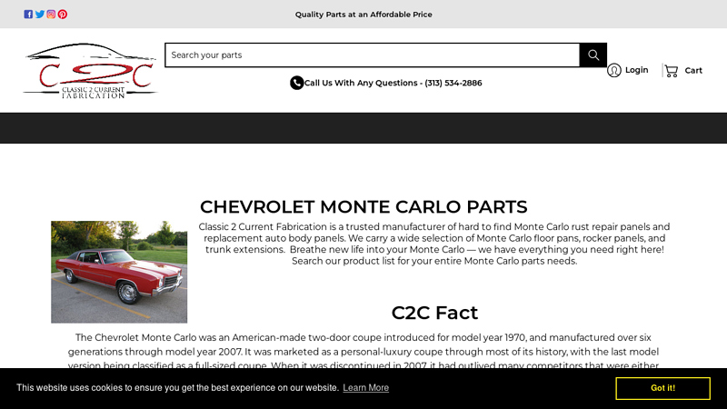 Chevrolet Monte Carlo Parts monte carlo car parts