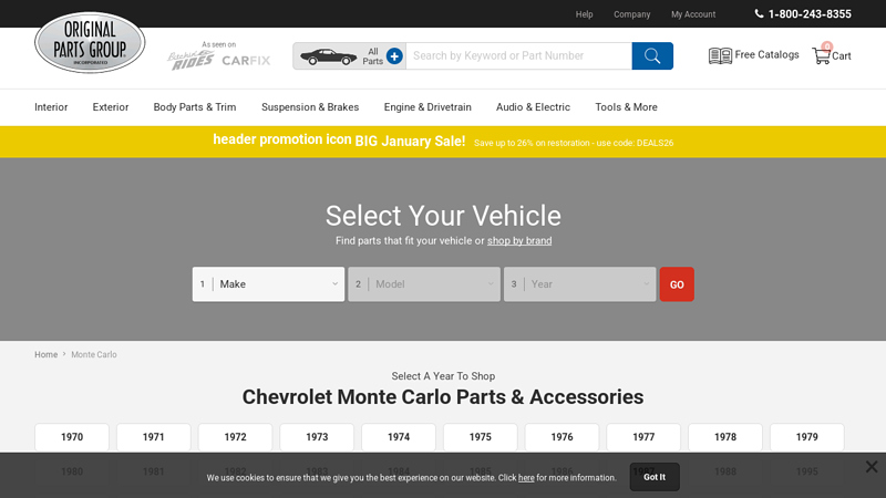 Chevrolet Monte Carlo Parts & Accessories @ OPGI.com monte carlo car parts