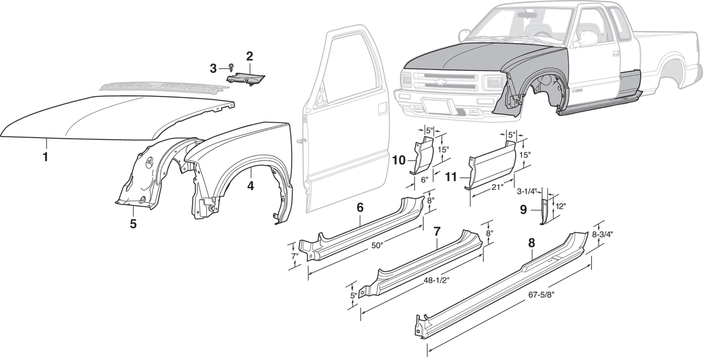 Chevrolet S10 Auto Parts guide