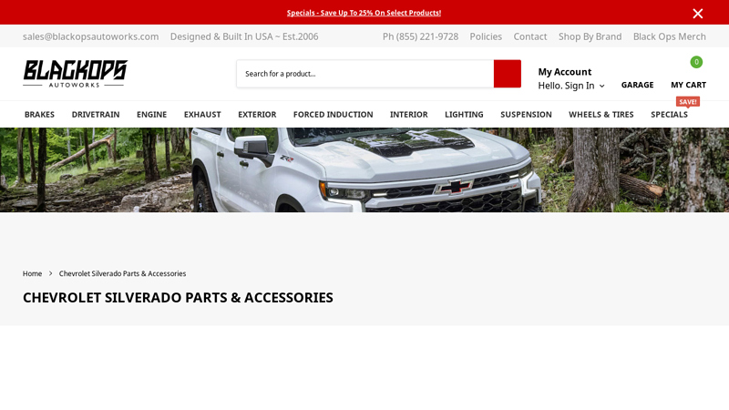 Chevrolet Silverado Parts & Accessories chevy silverado car parts