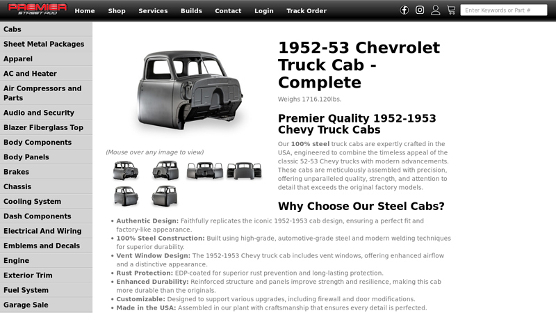 Chevy 1952 52 chevy truck parts