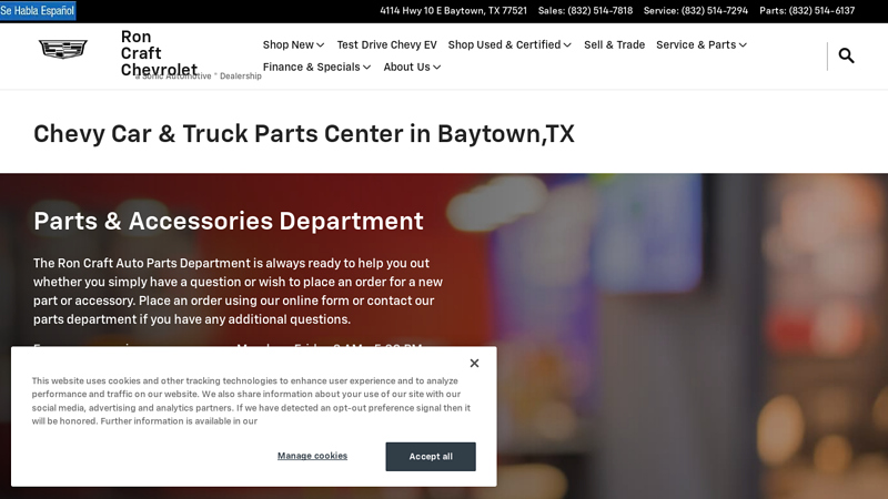 Chevy Car & Truck Parts Center in Baytown,TX auto parts baytown