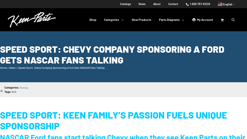Chevy Company Sponsoring a Ford Gets NASCAR Fans Talking lajoies auto parts