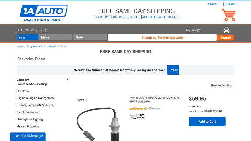 Chevy Tahoe Parts chevy tahoe auto parts