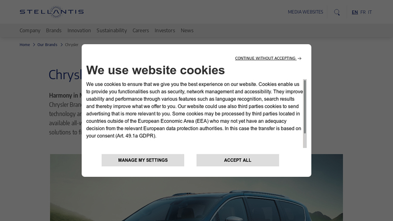 Chrysler chrysler pacifica auto parts