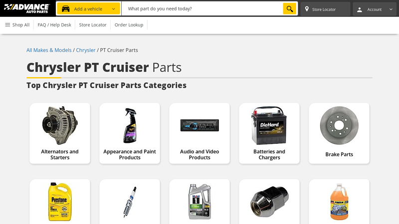 Chrysler PT Cruiser Parts pt cruiser auto parts