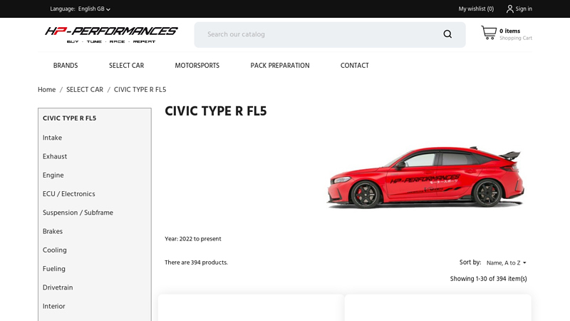 Civic Type R FL5 - HP-Performances honda type r parts