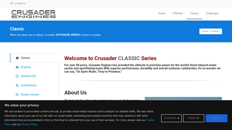 Classic vintage outboard motor parts