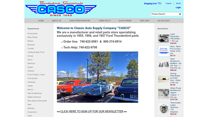 Classic Auto Supply is a full line Supplier and Manufacturer of 1955 ... 1957 ford thunderbird parts