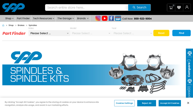 Classic Car and truck Spindles , Stock & Drop spindle car part