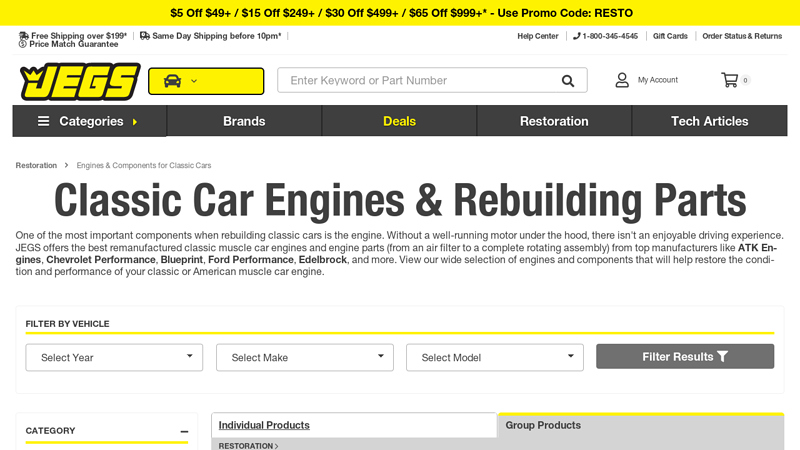 Classic Car Engines & Rebuilding Parts classic auto parts