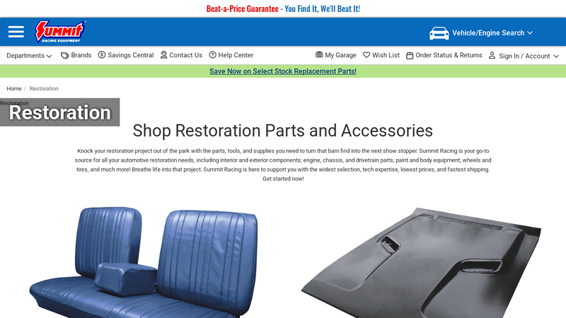 Classic Car & Vintage Car Restoration Parts & Tools vintage car parts
