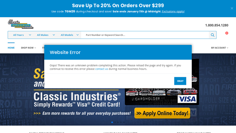 Classic Industries reclaimed auto parts