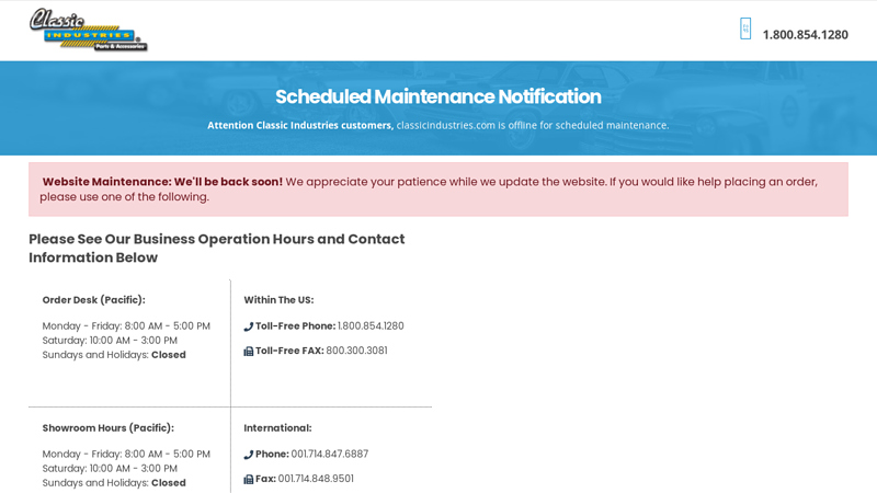 Classic Industries key city auto parts