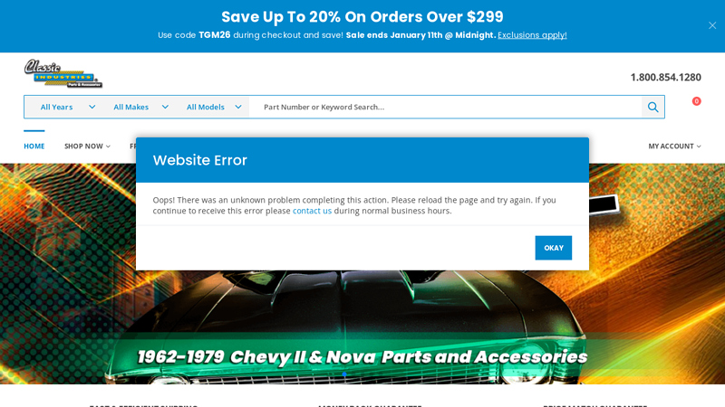 Classic Industries auto parts art