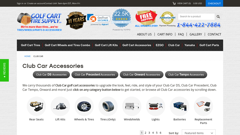 Club Car Accessories & Parts club car factory parts