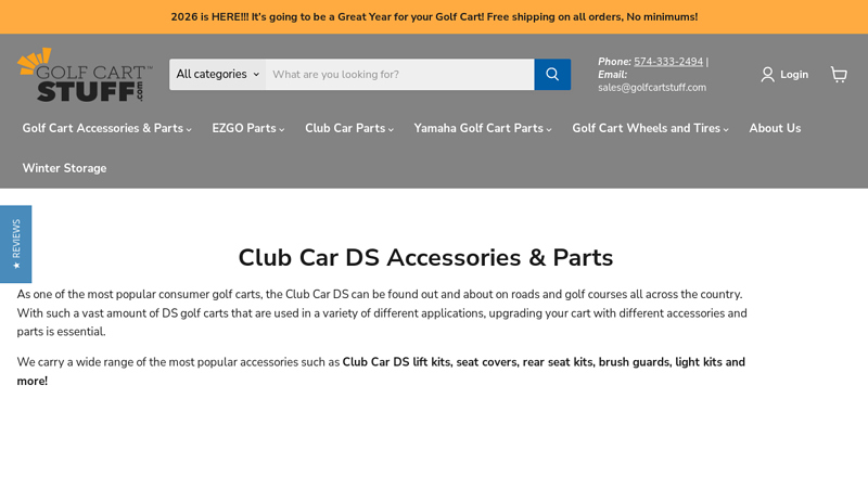 Club Car DS Accessories & Parts club car ds parts