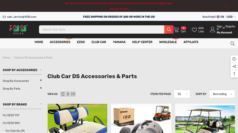 Club Car DS Golf Cart Accessories and Parts club car ds parts