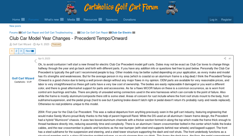 Club Car Model Year Changes club car factory parts