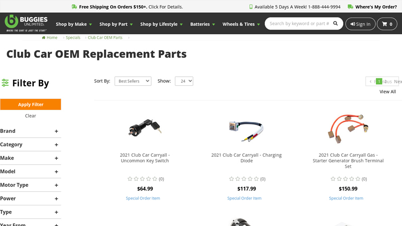 Club Car OEM Replacement Parts club car oem parts