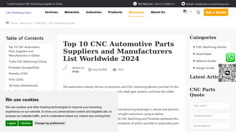 CNC Automotive Parts Suppliers and Manufacturers in Global cnc car parts