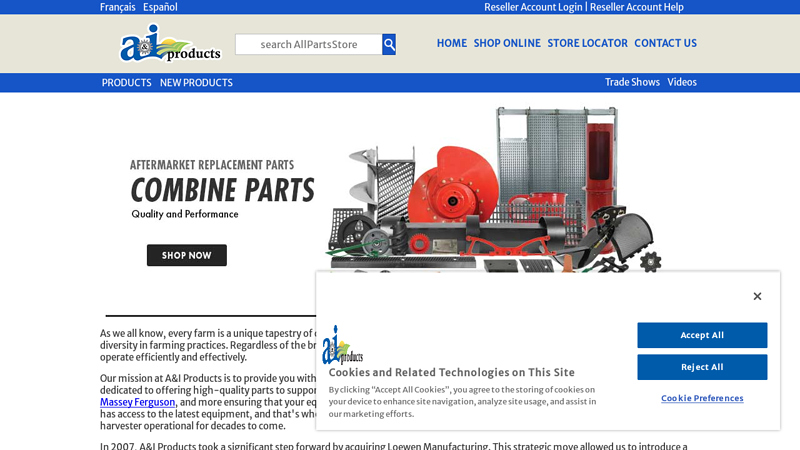 Combine Parts ai products tractor parts