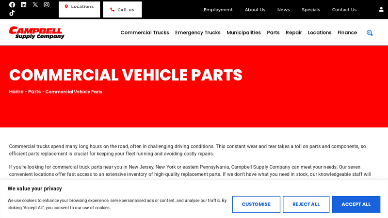 Commercial Vehicle Parts auto parts newark nj