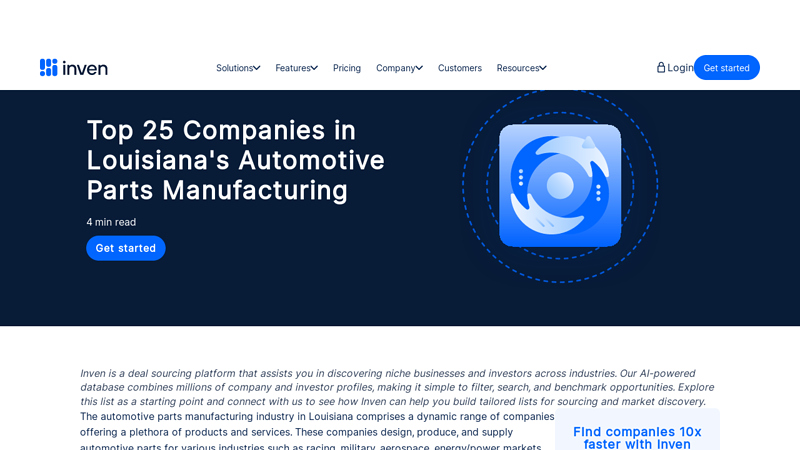 Companies in Louisiana's Automotive Parts Manufacturing auto parts baton rouge la