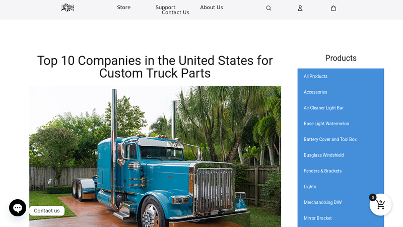 Companies in the United States for Custom Truck Parts truck parts parts