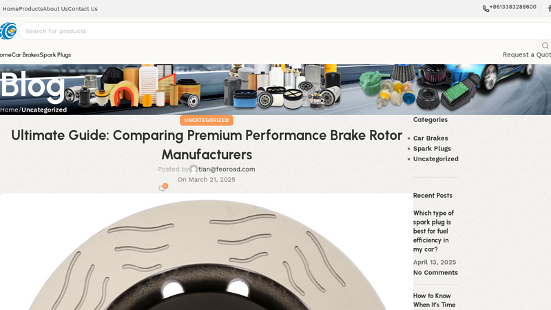 Comparing Premium Performance Brake Rotor Manufacturers rotor car part
