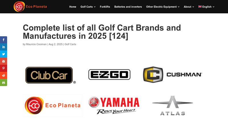 Complete list of all Golf Cart Brands and Manufactures in 2025 [124] club car factory parts