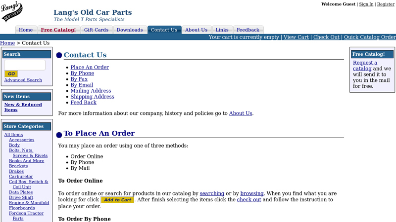 Contact Us model t car parts