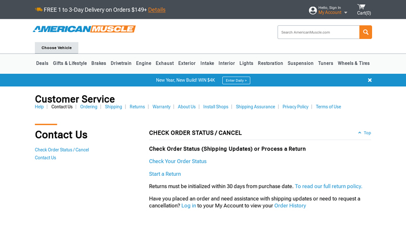 Contact Us american muscle auto parts