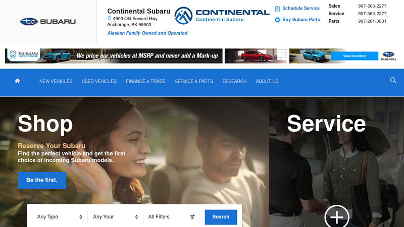 Continental Subaru car parts anchorage