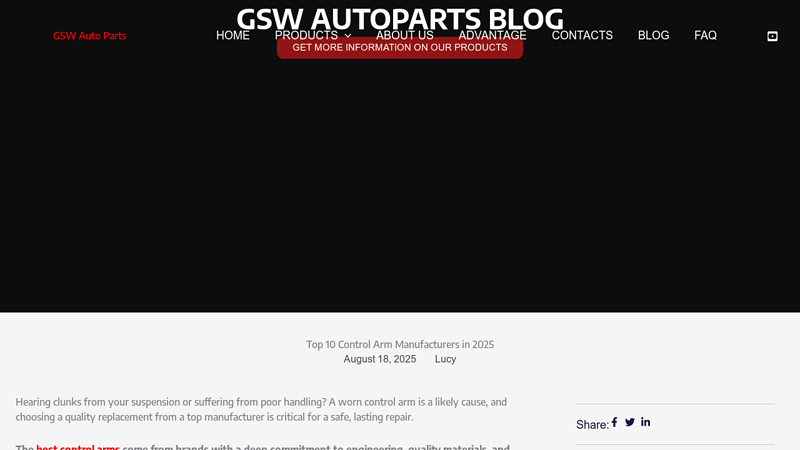 Control Arm Manufacturers In 2025 supreme auto parts