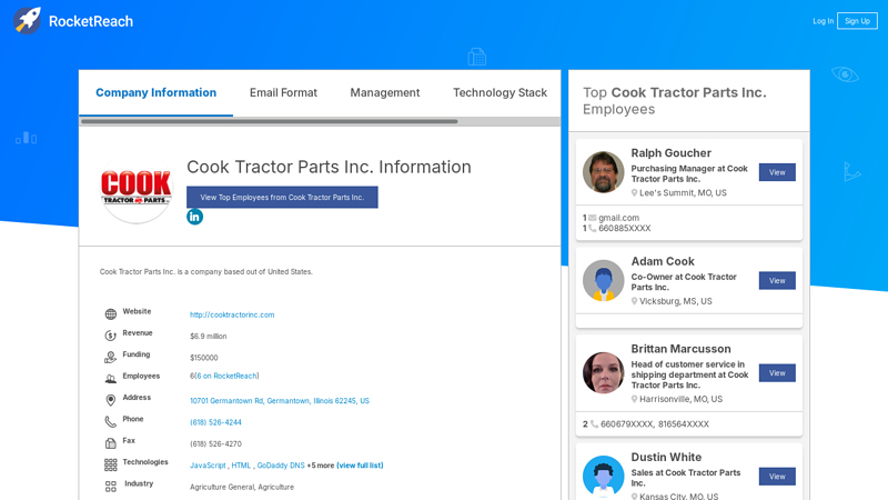 Cook Tractor Parts Inc. Information cook tractor parts