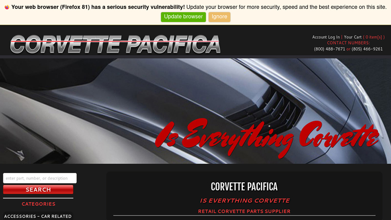 Corvette Pacifica corvette parts cars for sale