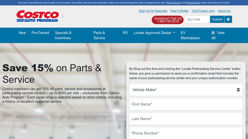 Costco members save 15% on parts, service & accessories ca auto parts discount code